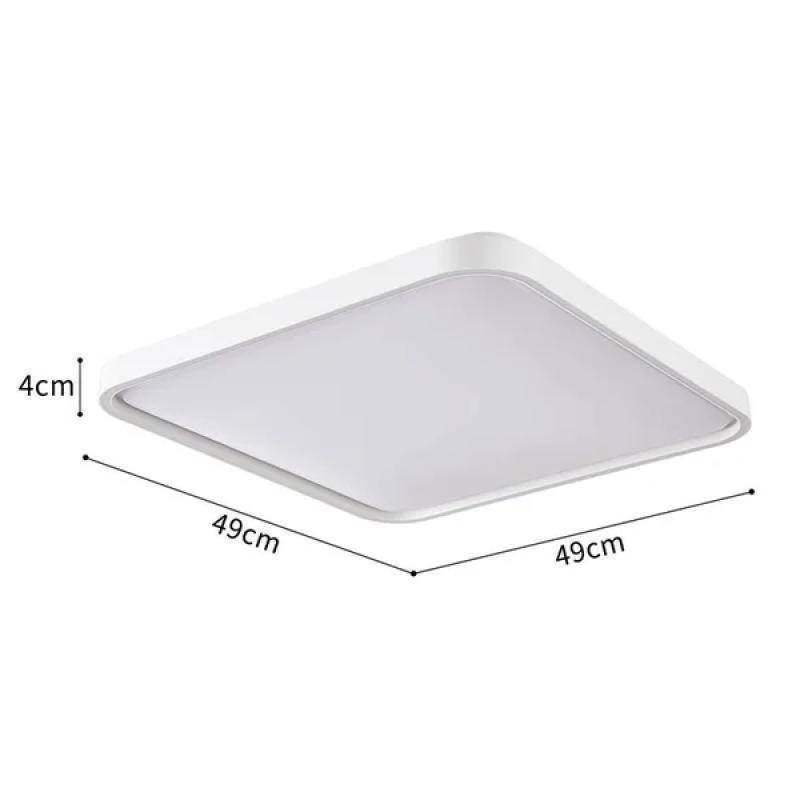 Plafon de Sobrepor Nordecor Liny Quadrado Branco LED Dimerizável 30 watts 3000K/4000K/6500K Bivolt 490x490mm 90046