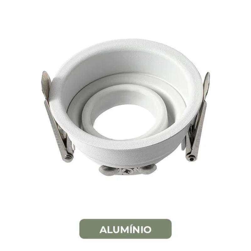 Spot de Embutir Nordecor Loyo Pro Quadrado Mini Dicróica Alumínio Branco Ø66mm 80021
