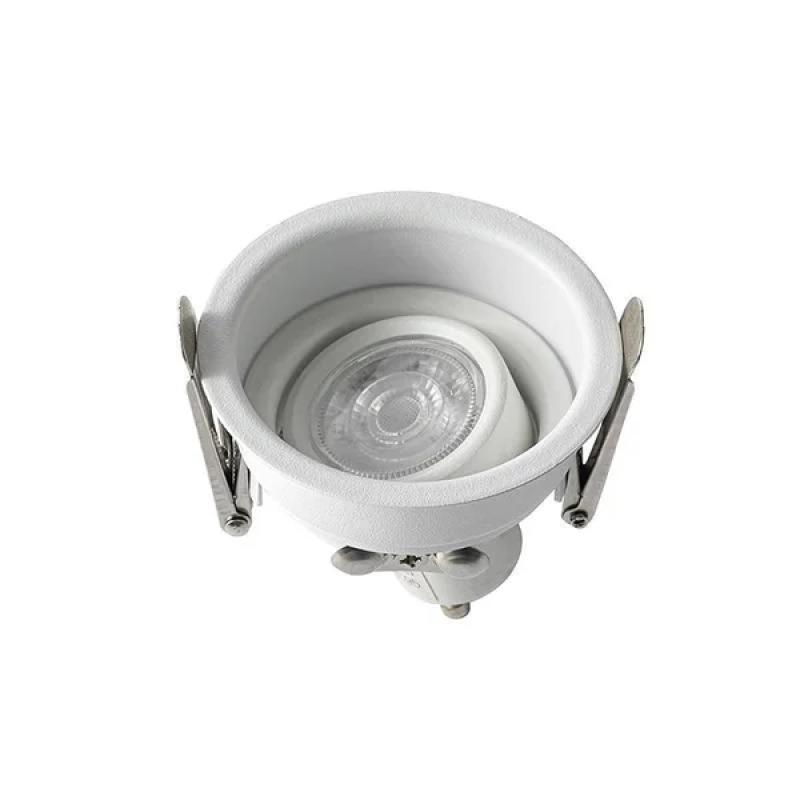 Spot de Embutir Nordecor Loyo Pro Quadrado Mini Dicróica Alumínio Branco Ø66mm 80021