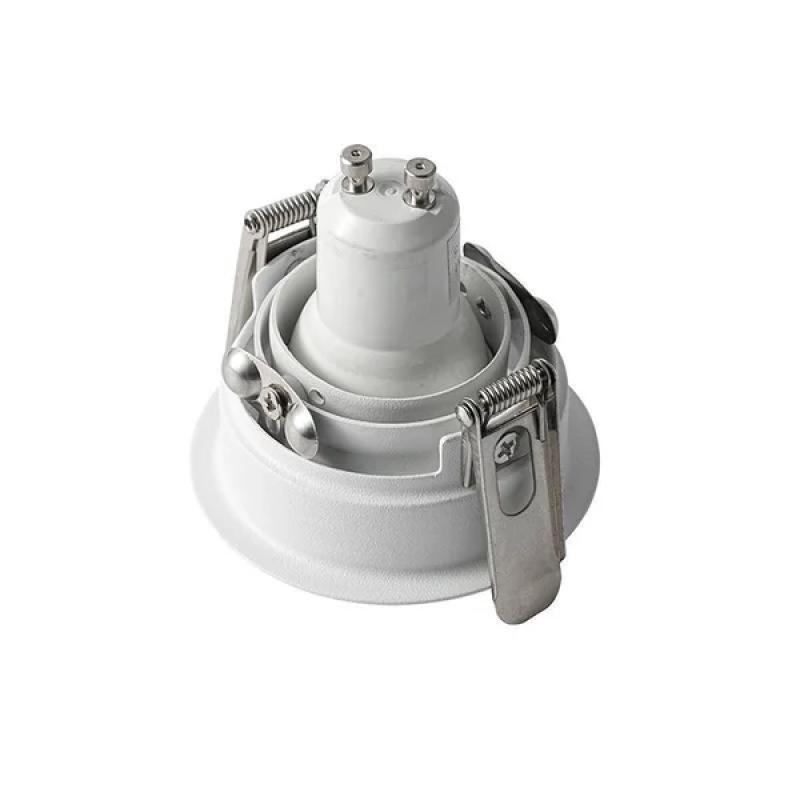 Spot de Embutir Nordecor Loyo Pro Quadrado Mini Dicróica Alumínio Branco Ø66mm 80021