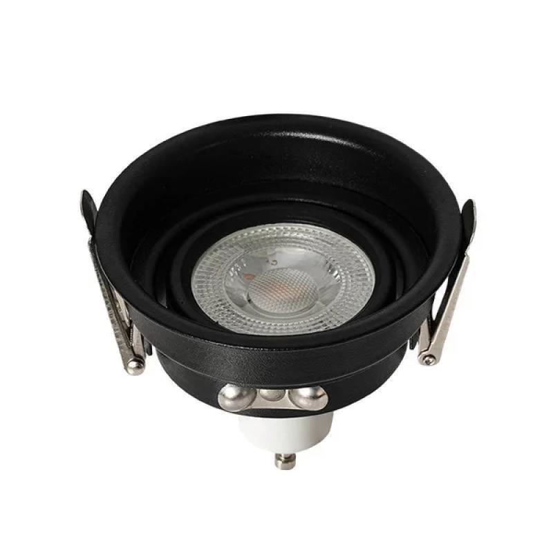 Spot Embutir Nordecor Loyo Pro Alumínio Redondo 1L Dicroica MR16 Preto Ø83x40mm 80024