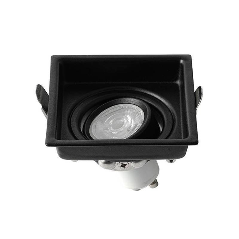 Spot de Embutir Nordecor Loyo Pro Quadrado PAR20 Alumínio Preto 111x111mm 80038