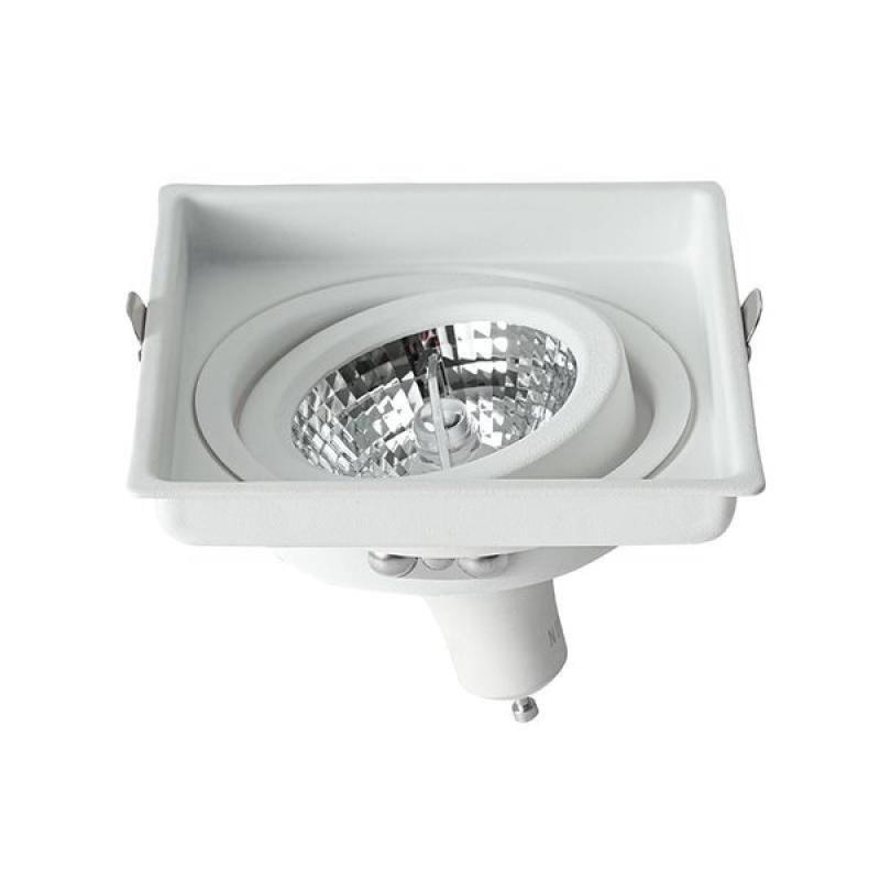 Spot de Embutir Nordecor Loyo Pro Quadrado AR70 Alumínio Branco 111x111mm 80041