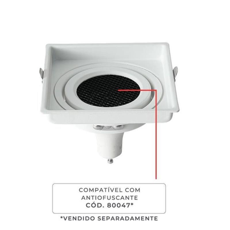 Spot de Embutir Nordecor Loyo Pro Quadrado AR70 Alumínio Branco 111x111mm 80041