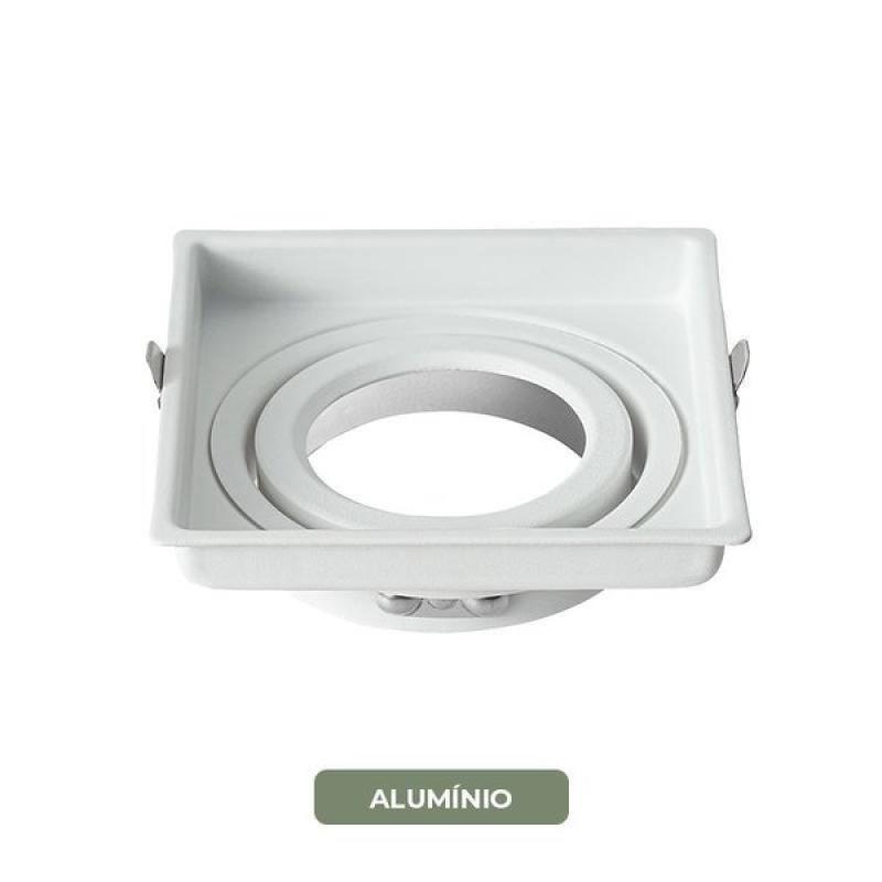 Spot de Embutir Nordecor Loyo Pro Quadrado AR70 Alumínio Branco 111x111mm 80041