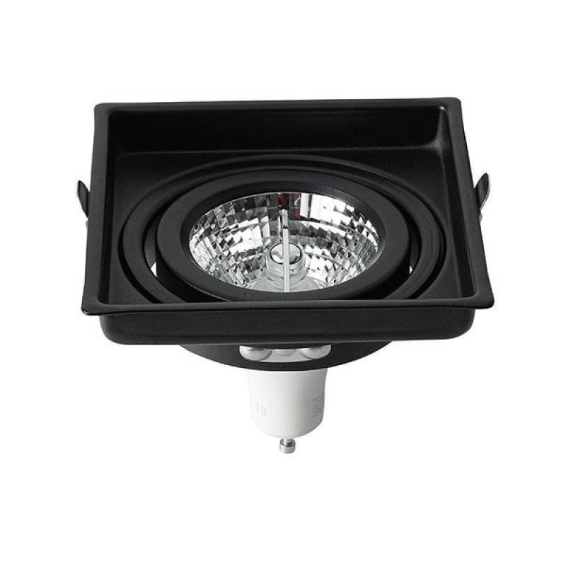 Spot de Embutir Nordecor Loyo Pro Quadrado AR70 Alumínio Preto 111x111mm 80042