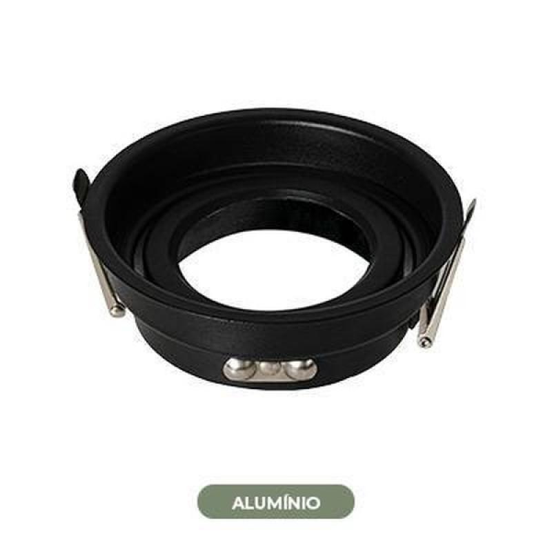 Spot de Embutir Nordecor Loyo Pro Redondo PAR20 Alumínio Preto Ø105mm 80026