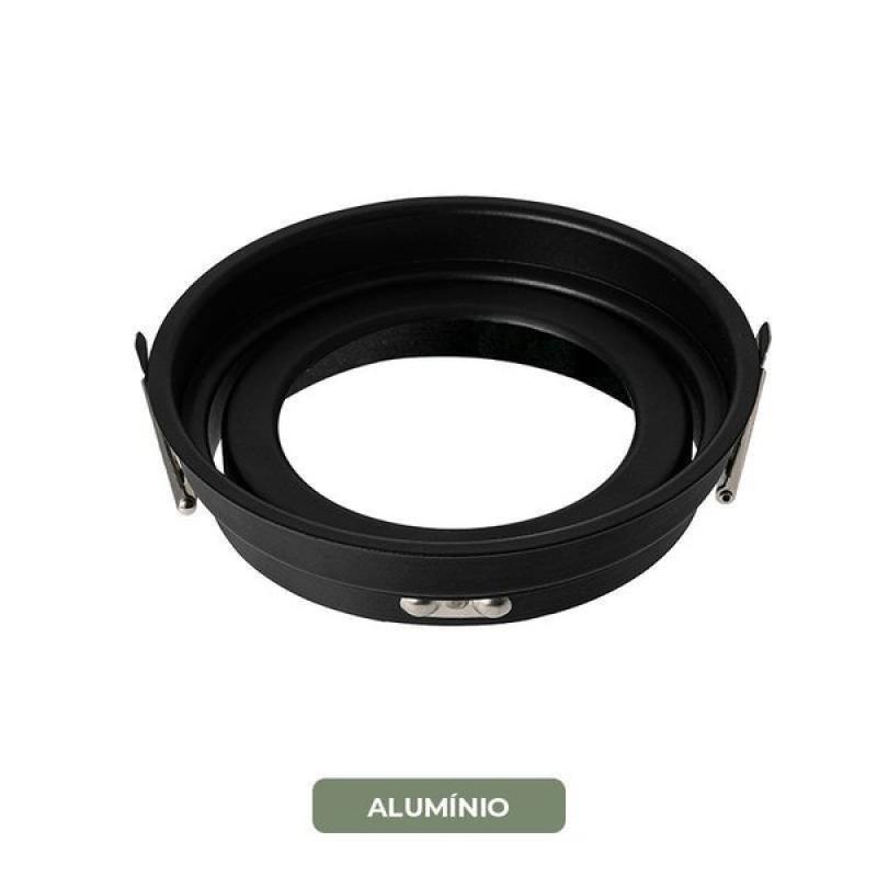 Spot de Embutir Nordecor Loyo Redondo PAR30 Alumínio Preto Ø136mm 80028