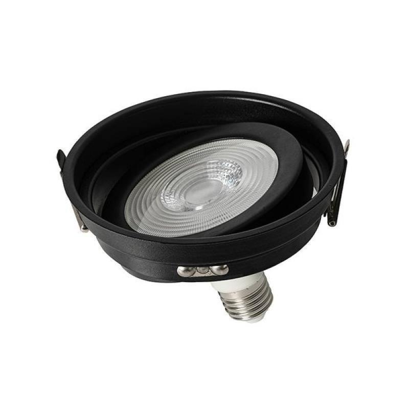 Spot de Embutir Nordecor Loyo Redondo PAR30 Alumínio Preto Ø136mm 80028