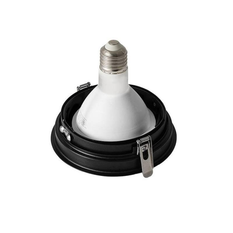 Spot de Embutir Nordecor Loyo Redondo PAR30 Alumínio Preto Ø136mm 80028