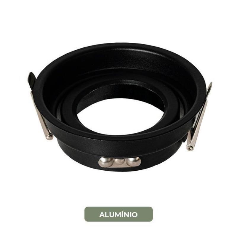 Spot de Embutir Nordecor Loyo Pro Redondo AR70 Alumínio Preto Ø105mm 80030