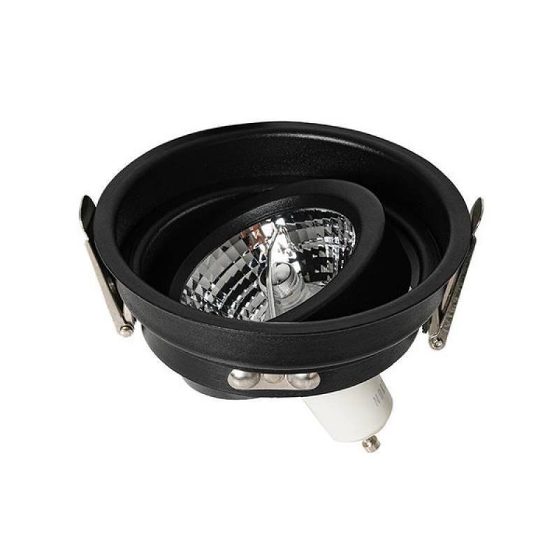 Spot de Embutir Nordecor Loyo Pro Redondo AR70 Alumínio Preto Ø105mm 80030
