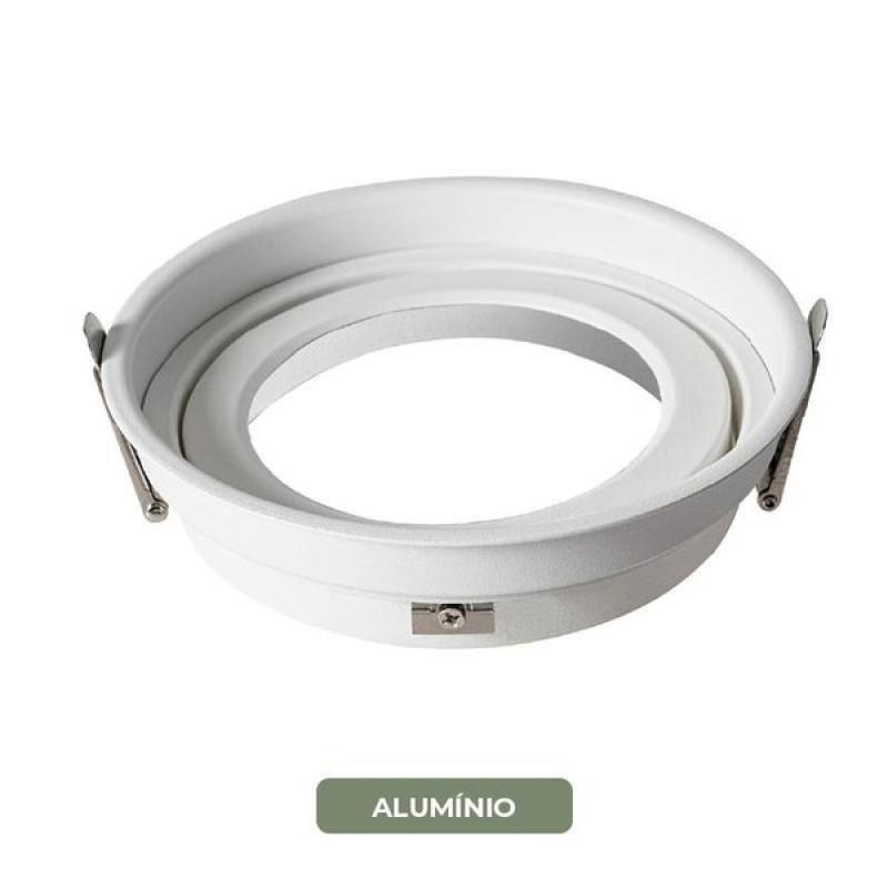 Spot de Embutir Nordecor Loyo Pro Redondo AR111 Alumínio Branco Ø144mm 80031