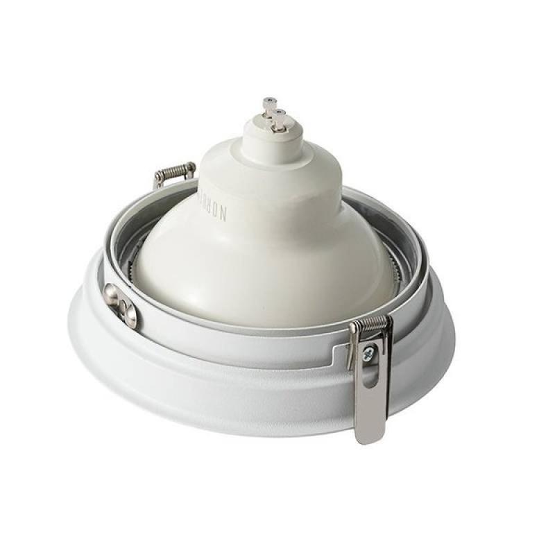 Spot de Embutir Nordecor Loyo Pro Redondo AR111 Alumínio Branco Ø144mm 80031
