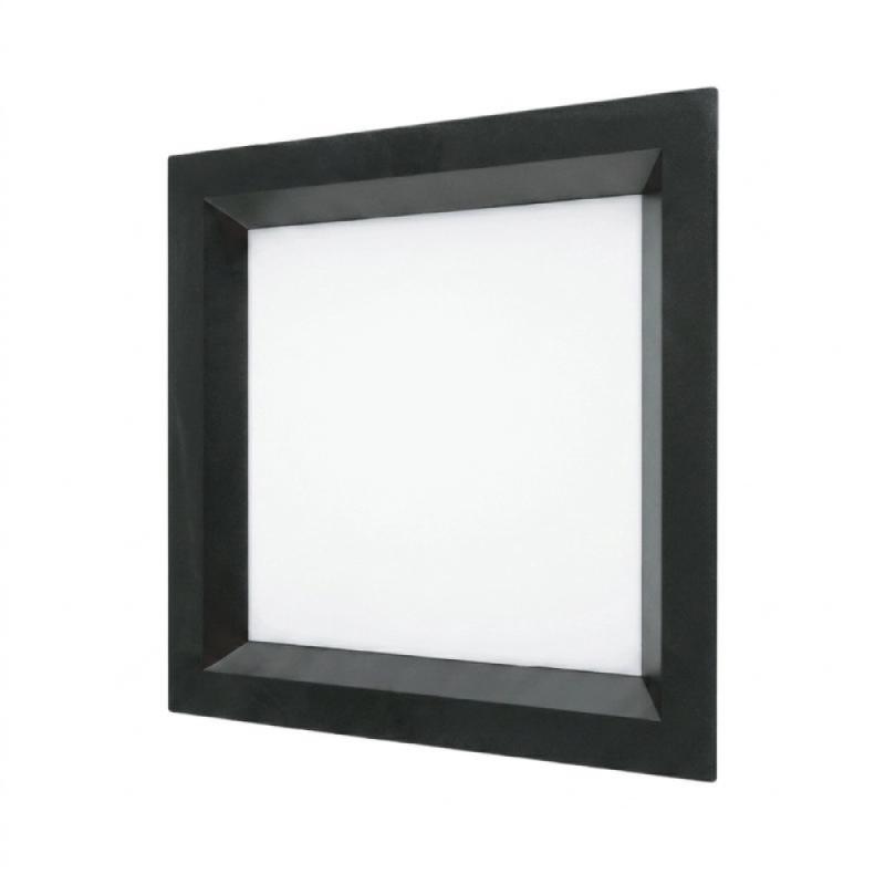 Painel Recuado Embutir ABS Opus LED Preto 176x176x44mm 12 watts 4000K OPS 85360