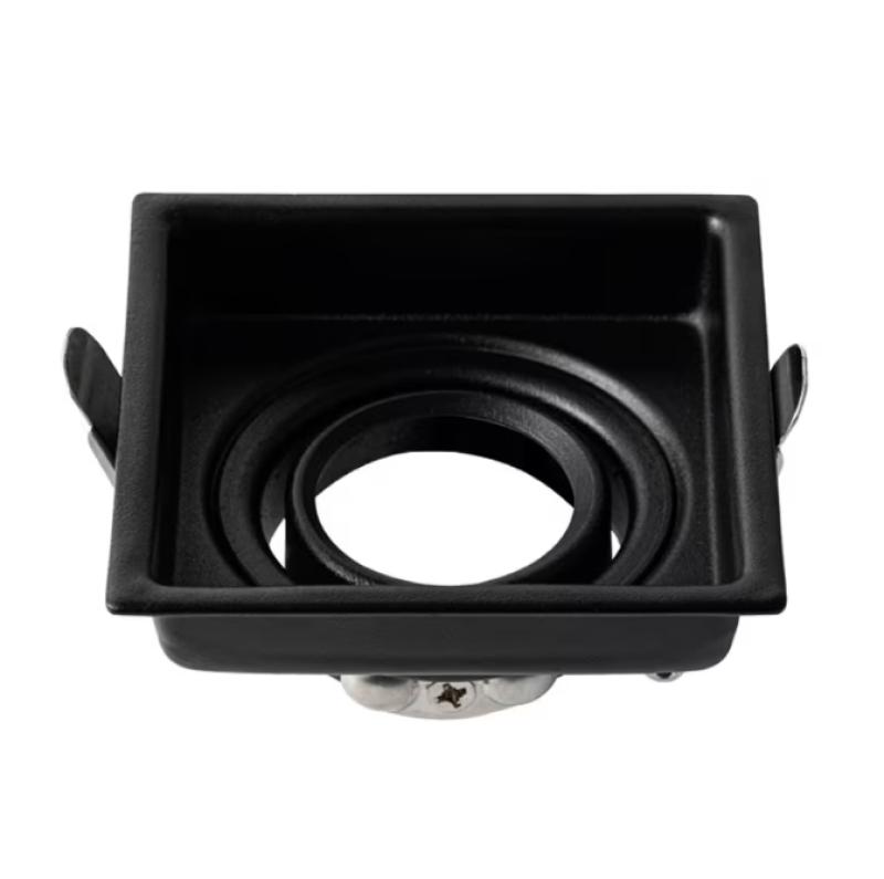 Spot de Embutir Nordecor Loyo Pro Quadrado Mini Dicroica Alumínio Preto 74x74mm 80034