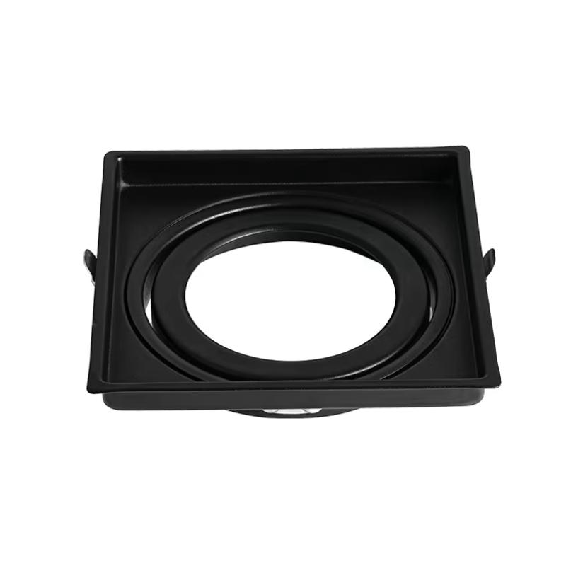 Spot de Embutir Nordecor Loyo Pro Quadrado PAR30 Alumínio Preto 155x155mm 80040