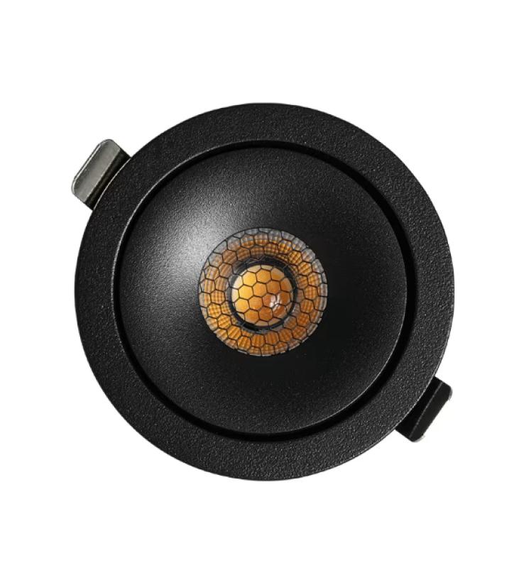 Spot de Embutir Nordecor SKEL Redondo Preto LED 7 watts 3000K IRC90 Ø88x52mm 80072