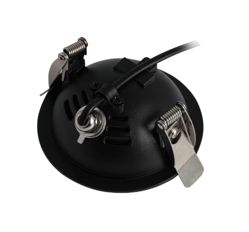 Spot de Embutir Nordecor SKEL Redondo Preto LED 7 watts 3000K IRC90 Ø88x52mm 80072