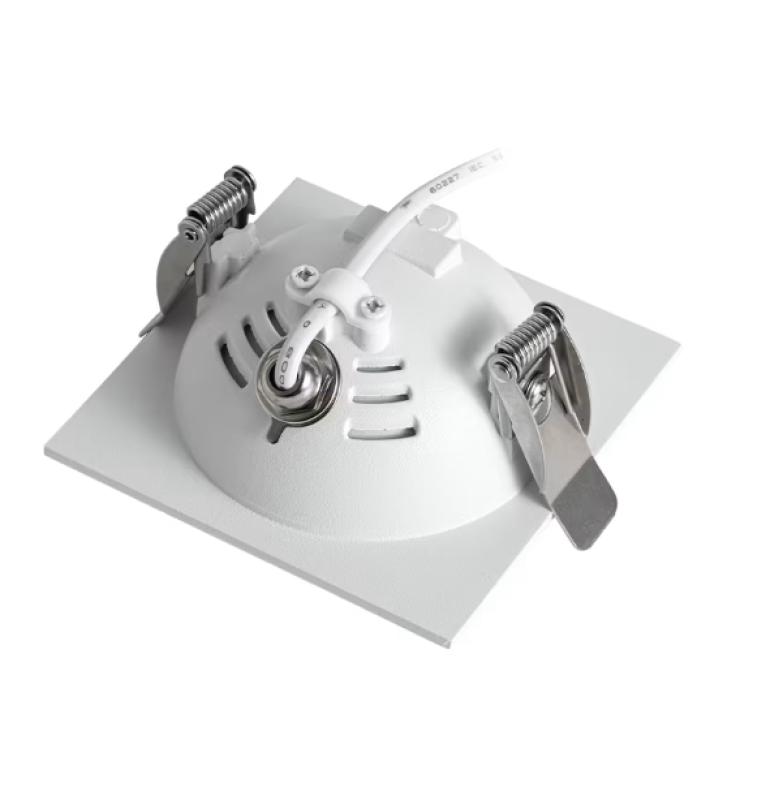 Spot de Embutir Nordecor SKEL Quadrado Branco LED 7 watts 3000K IRC90 90x88x52mm 80073