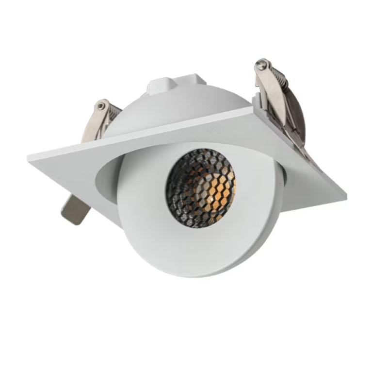 Spot de Embutir Nordecor SKEL Quadrado Branco LED 7 watts 3000K IRC90 90x88x52mm 80073
