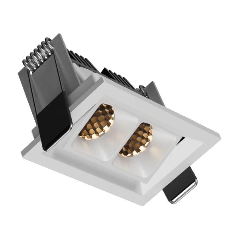 Embutido Newline Articulado New Pixel 2 Focos 15° Antiofuscante 8 watts Bivolt 77x50x50mm HEM03041LED
