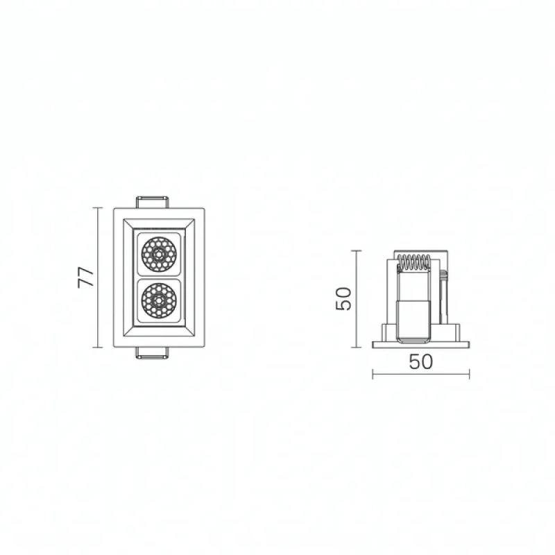 Embutido Newline Articulado New Pixel 3 Focos 30° 12 watts Bivolt 102x50x50mm EM03044LED
