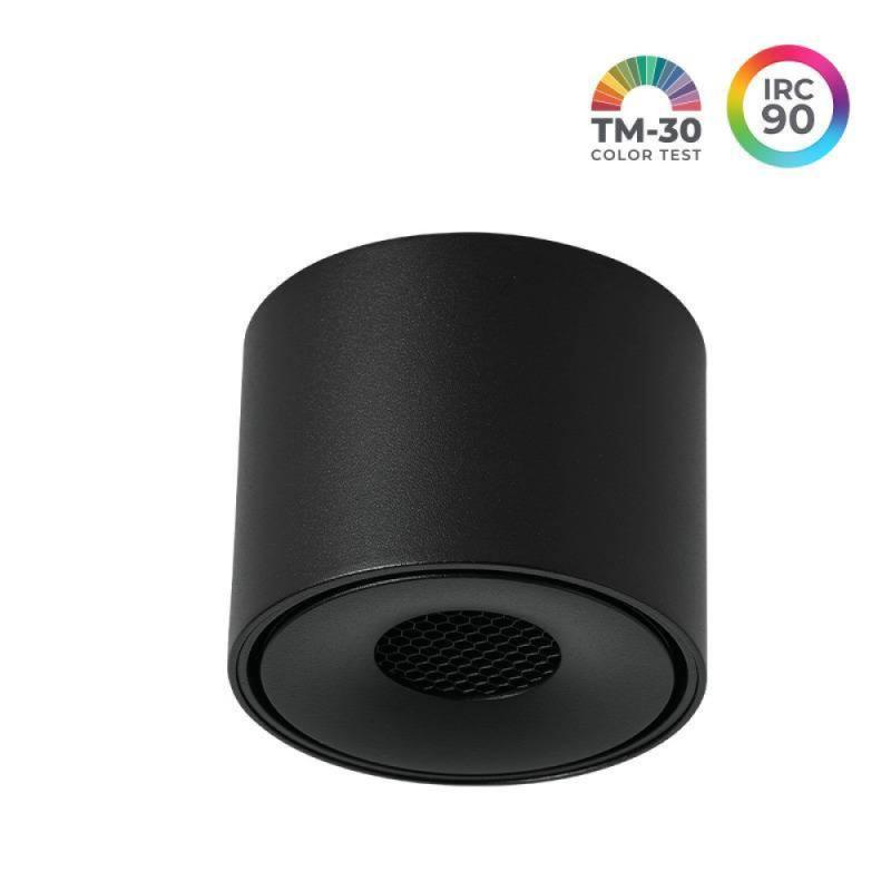 Spot de Sobrepor Nordecor SKEL Redondo LED Preto 7 watts 36º 3000K IRC90 Ø78x57mm 80076