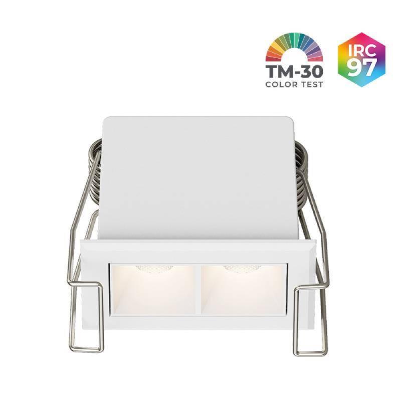 Spot de Embutir Nordecor Powerlux Branco LED 3 watts 36º 3000K IRC97 52x32x40mm 80110