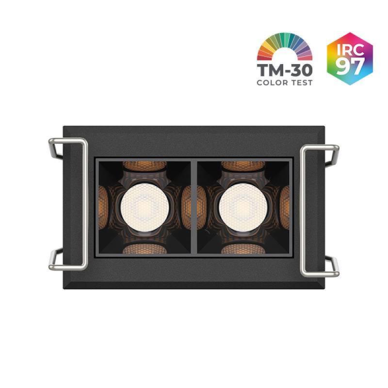 Spot de Embutir Nordecor Powerlux Preto LED 3 watts 36º 3000K IRC97 52x32x40mm 80112