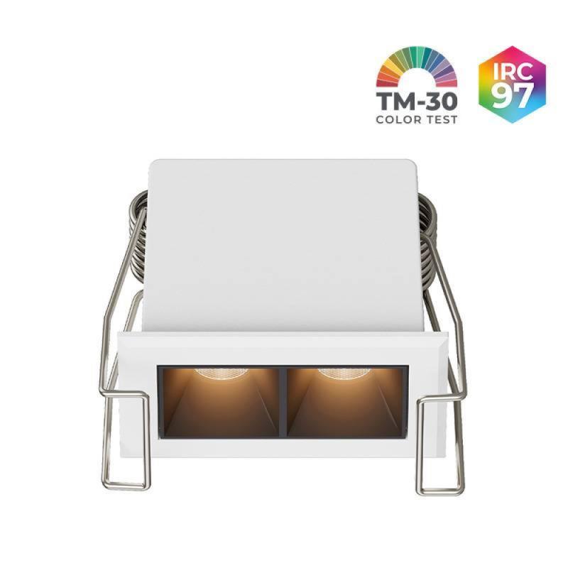 Spot de Embutir Nordecor Powerlux Branco LED 3 watts 36º 3000K IRC97 52x32x40mm 80111
