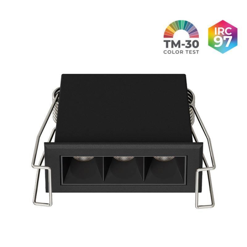 Spot de Embutir Nordecor Powerlux Preto LED 5 watts 36º 3000K IRC97 62x32x40mm 80115