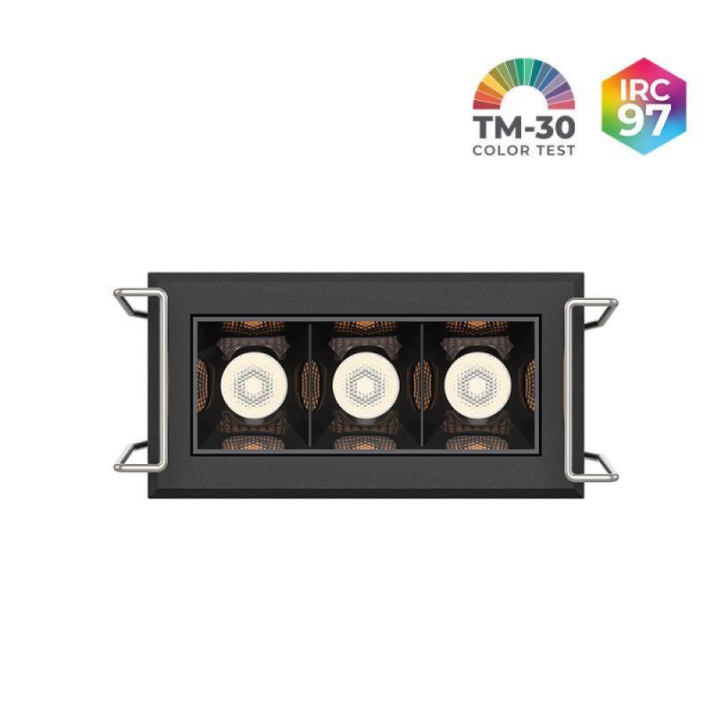 Spot de Embutir Nordecor Powerlux Preto LED 5 watts 36º 3000K IRC97 62x32x40mm 80115