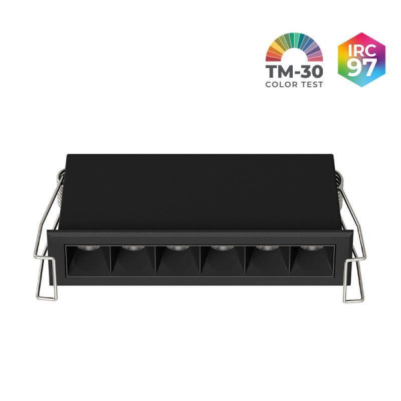 Spot de Embutir Nordecor Powerlux Preto LED 8 watts 36º 3000K IRC97 109x32x40mm 80118