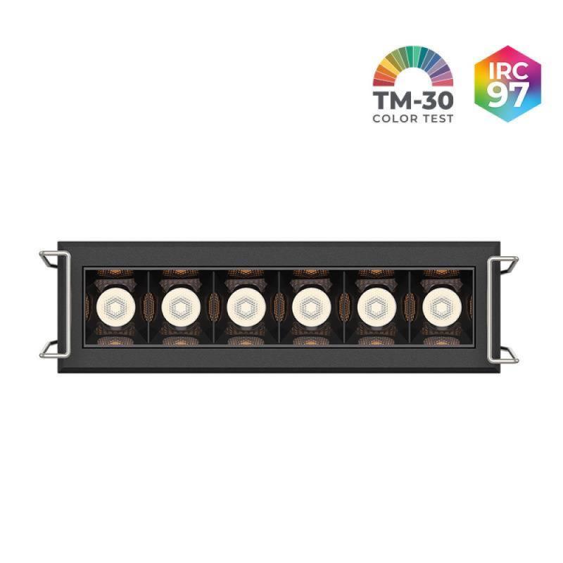 Spot de Embutir Nordecor Powerlux Preto LED 8 watts 36º 3000K IRC97 109x32x40mm 80118