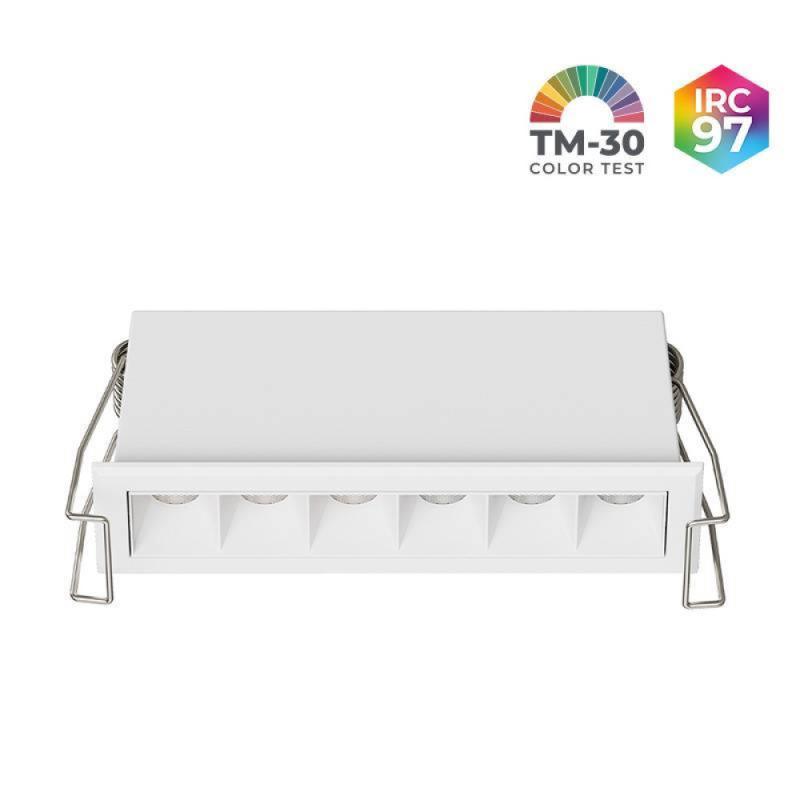 Spot de Embutir Nordecor Powerlux Branco LED 8 watts 36º 3000K IRC97 109x32x40mm 80116