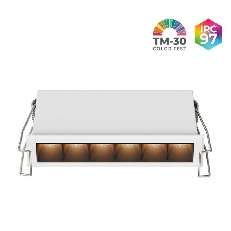 Spot de Embutir Nordecor Powerlux Branco LED 8 watts 36º 3000K IRC97 109x32x40mm 80117 