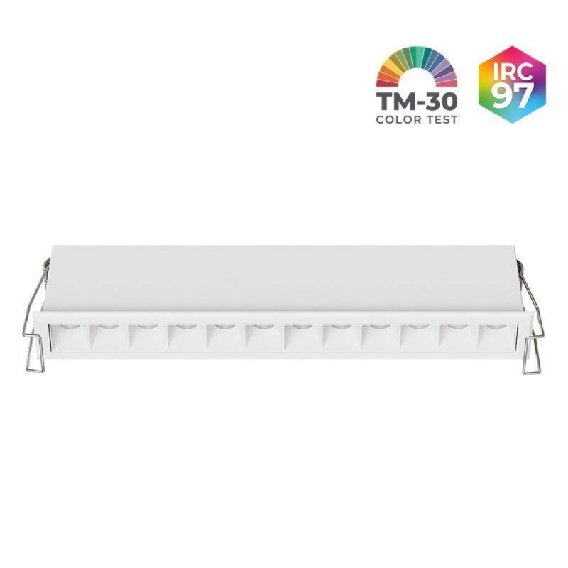 Spot de Embutir Nordecor Powerlux Branco LED 18 watts 36º 3000K IRC97 205x32x40mm 80119