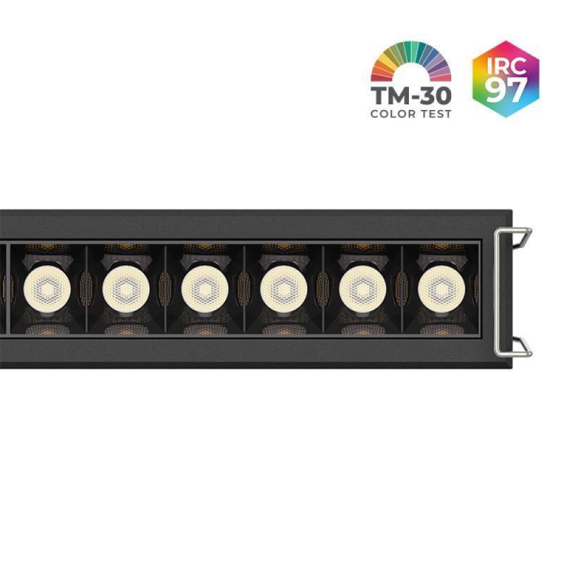 Spot de Embutir Nordecor Powerlux Preto LED 18 watts 36º 3000K IRC97 205x32x40mm 80121