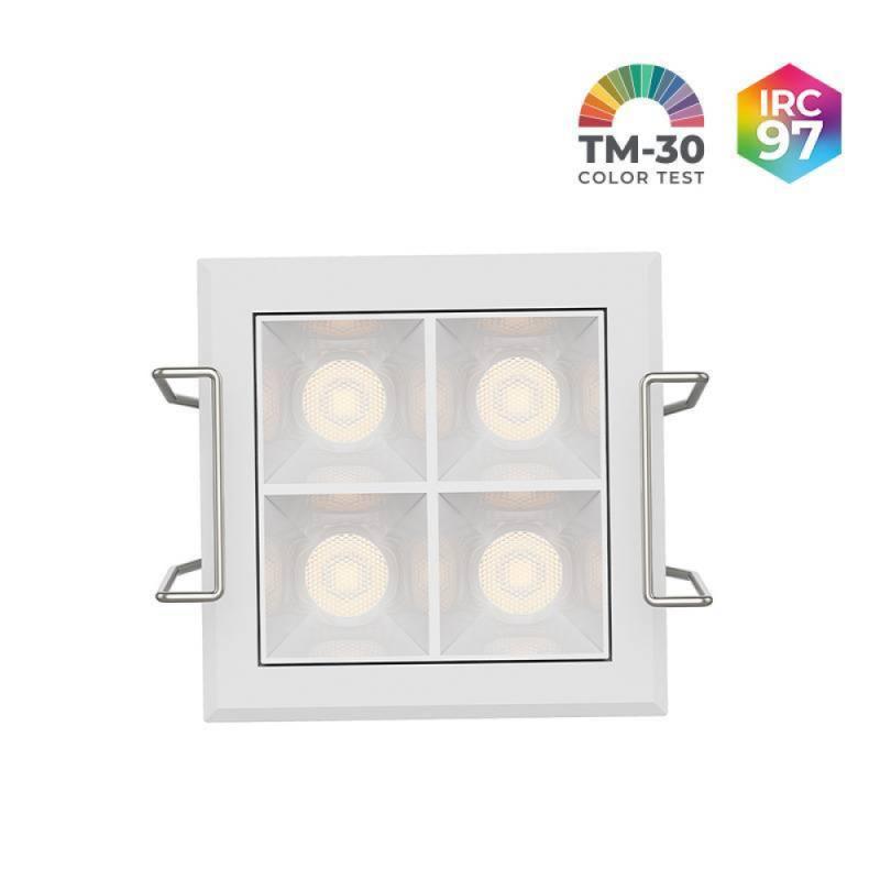 Spot de Embutir Nordecor Powerlux Branco LED 7 watts 36º 3000K IRC97 52x52x40mm 80122