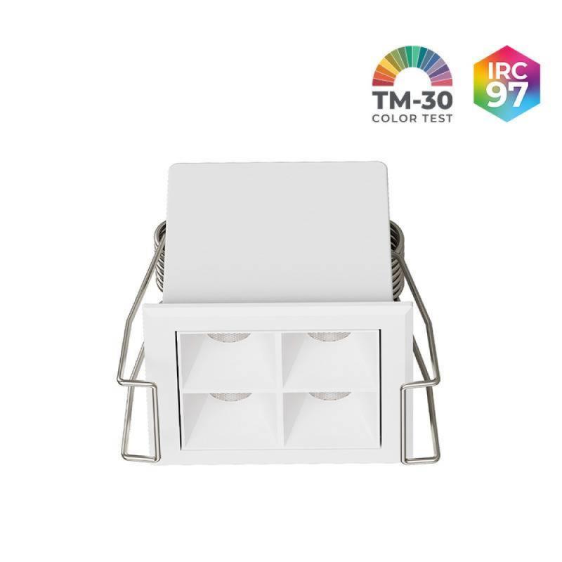 Spot de Embutir Nordecor Powerlux Branco LED 7 watts 36º 3000K IRC97 52x52x40mm 80122