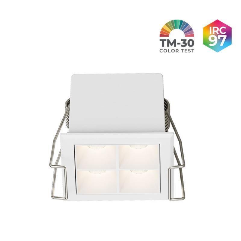 Spot de Embutir Nordecor Powerlux Branco LED 7 watts 36º 3000K IRC97 52x52x40mm 80122