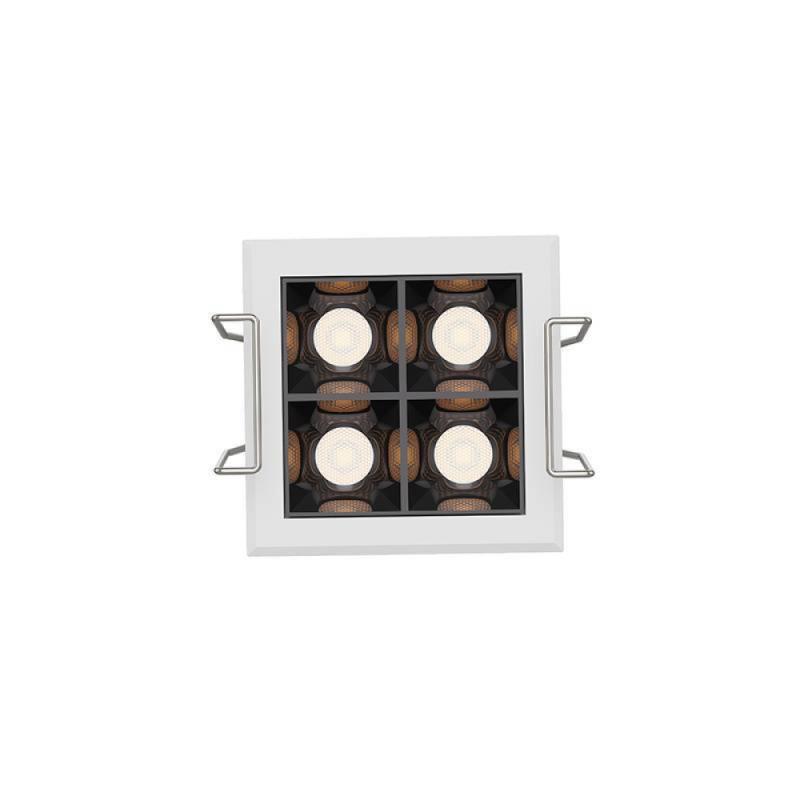 Spot de Embutir Nordecor Powerlux Branco e Preto LED 7 watts 36º 3000K IRC97 52x52x40mm 80123 
