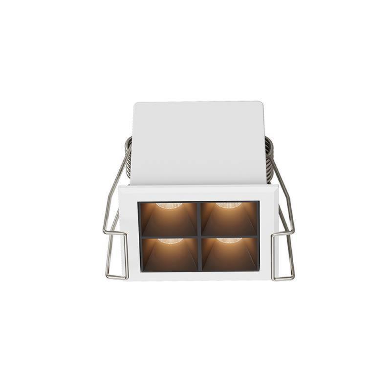 Spot de Embutir Nordecor Powerlux Branco e Preto LED 7 watts 36º 3000K IRC97 52x52x40mm 80123 