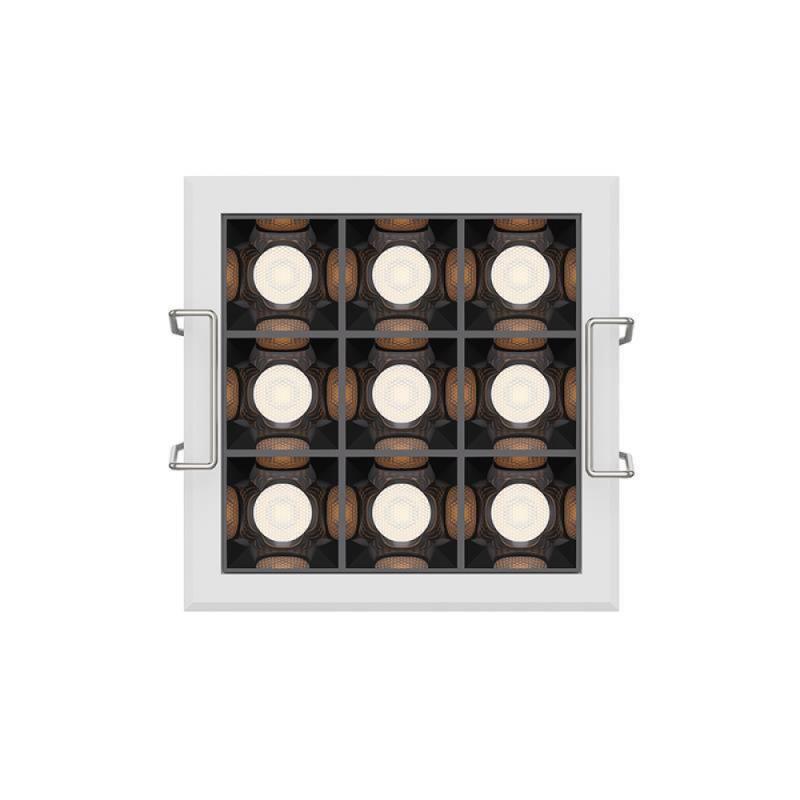 Spot de Embutir Nordecor Powerlux Branco e Preto LED 12 watts 36º 3000K IRC97 71x71x40mm 80126