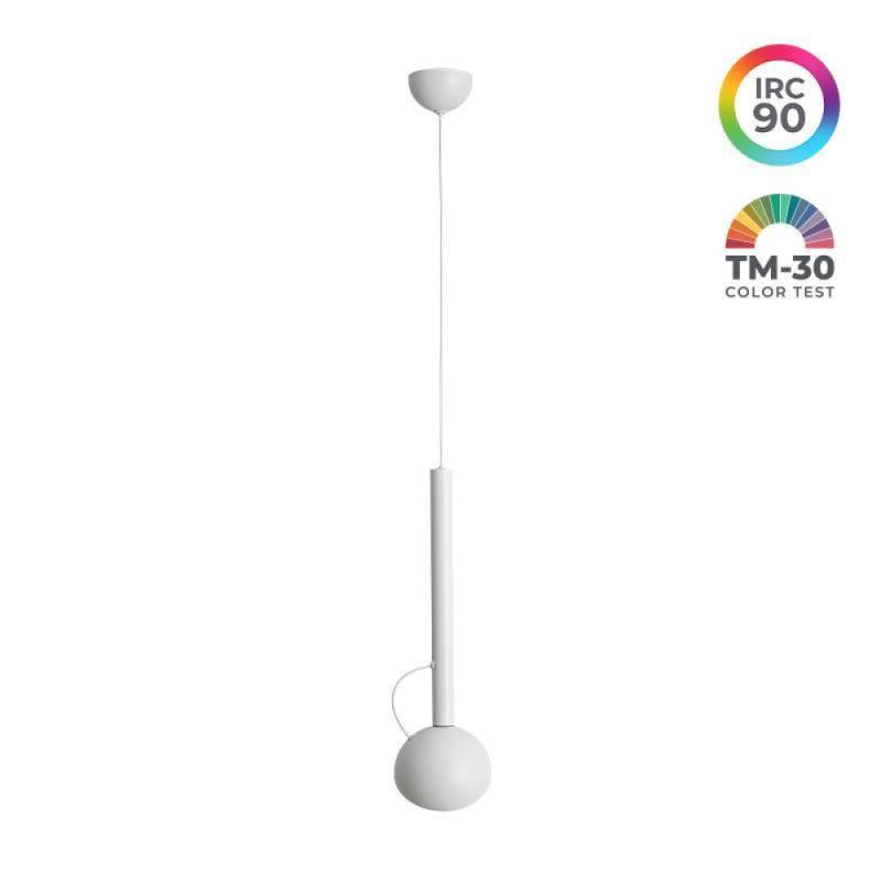 Pendente Nordecor Mond LED Branco 5 watts 3000K IRC90 Ø100x206mm Cabo 2 metros 90056 