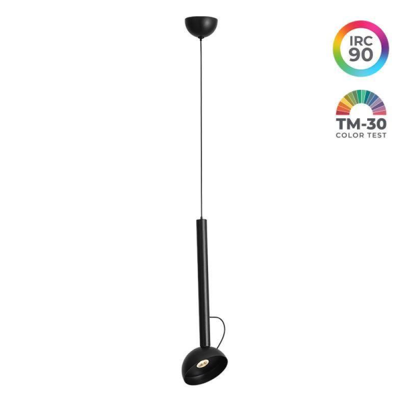 Pendente Nordecor Mond LED Preto 5 watts 3000K IRC90 Ø100x206mm Cabo 2 metros 90057 