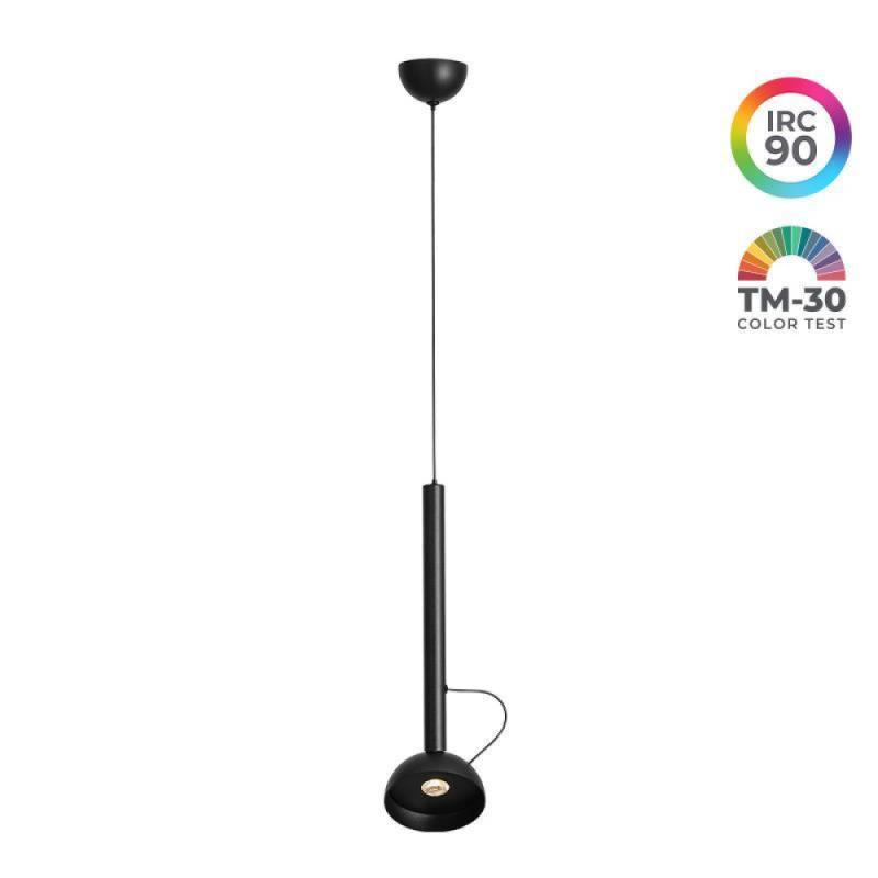 Pendente Nordecor Mond LED Preto 5 watts 3000K IRC90 Ø100x206mm Cabo 2 metros 90057 
