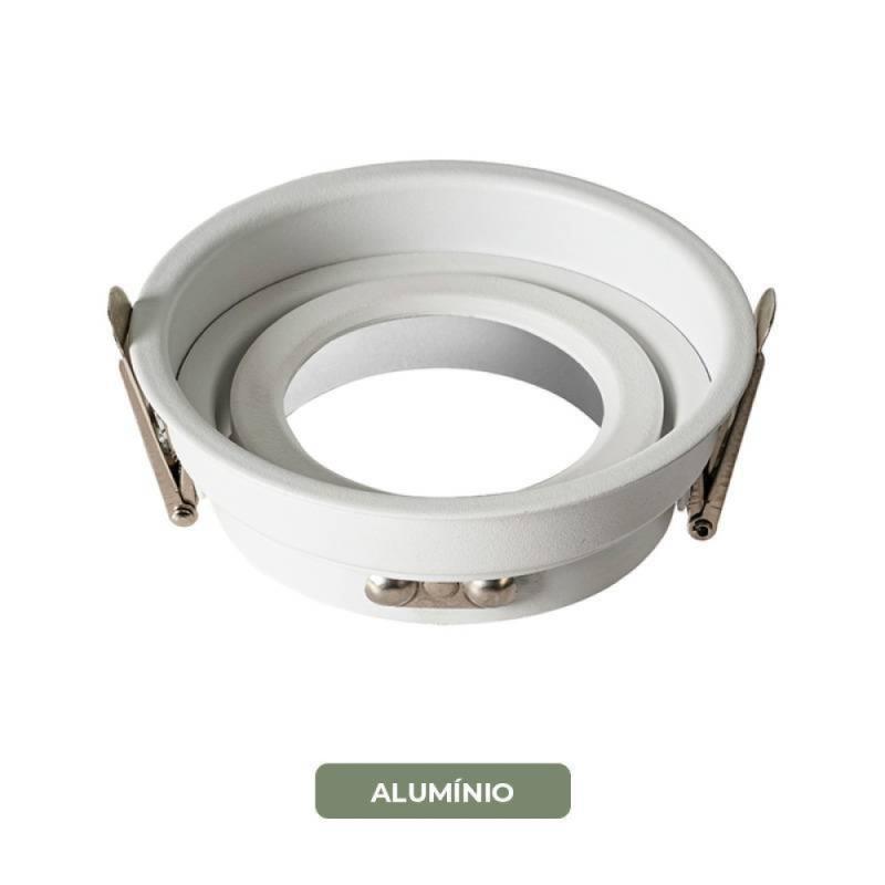 Spot de Embutir Nordecor Loyo Pro Redondo AR70 Alumínio Branco Ø105x40mm 80029