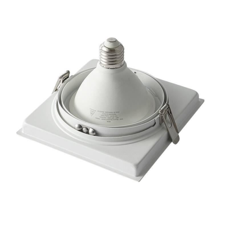 Spot de Embutir Nordecor Loyo Pro Quadrado PAR30 Alumínio Branco 155x155x40mm 80039